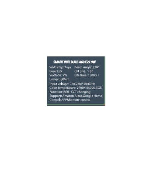 100 x B22 WiFi Smart Dimmable Lightbulb RGBCDW works with Alexa/Google/Smart Life/Tuya - CritchCorp Retail & Wholesale