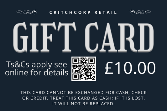 CritchCorp Retail Gift Card - CritchCorp Retail & Wholesale