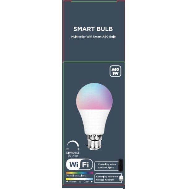 E27 WiFi Smart Dimmable Lightbulb RGBCDW works with Alexa/Google/Smart Life/Tuya - CritchCorp Retail & Wholesale
