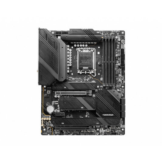 Computer motherboard on a white background