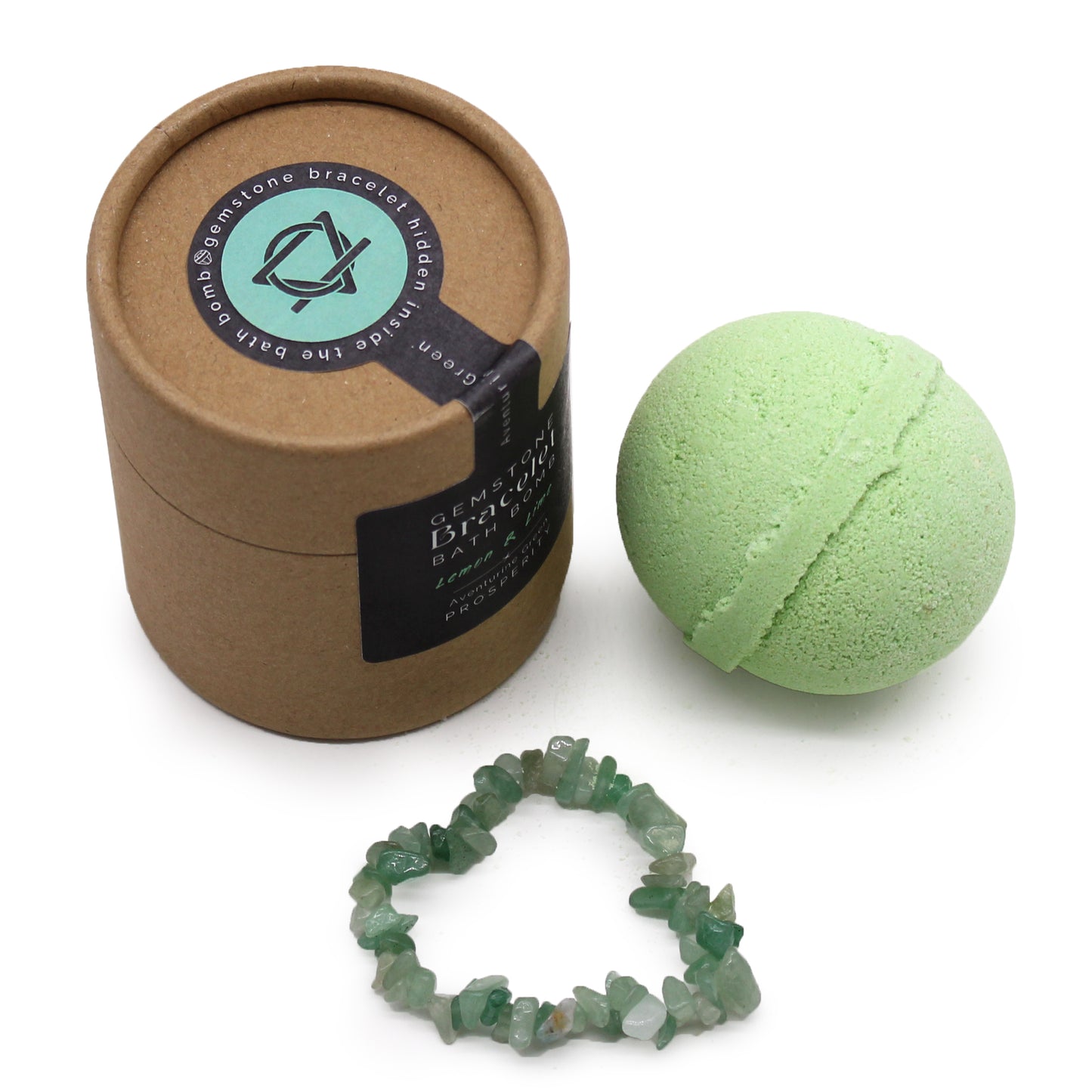 Green Aventurine Gem Bracelet Bath Bomb