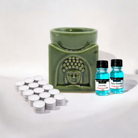 Oil Burner, Fragrance Oils & Tealights Kit