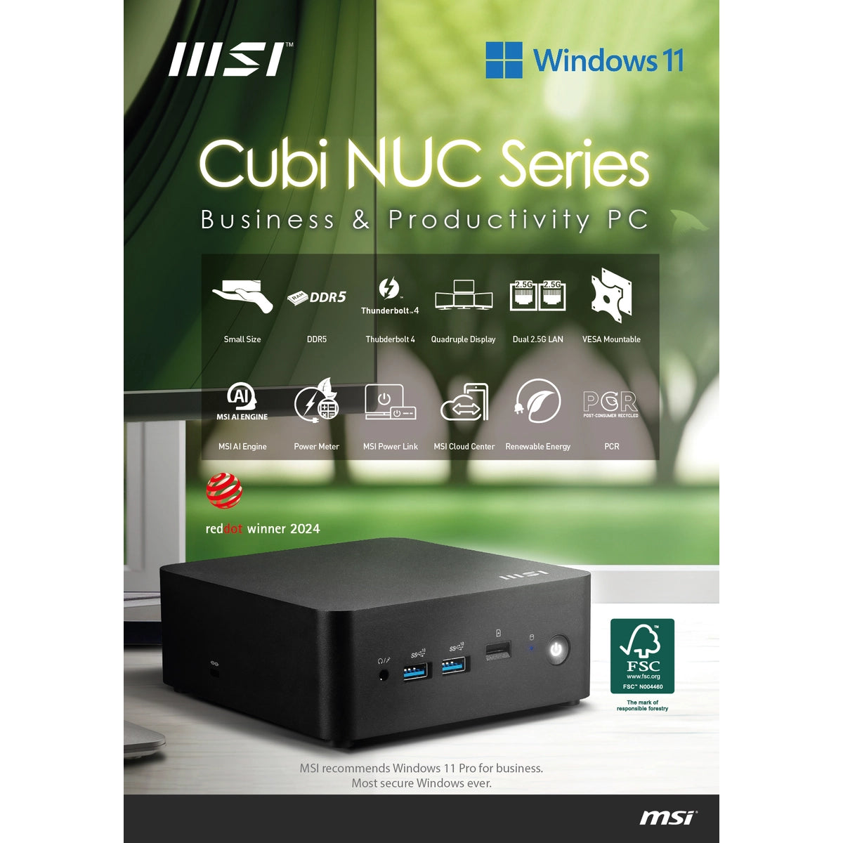 Cubi NUC 1M Intel i5 16GB 512GB WinP 3Y