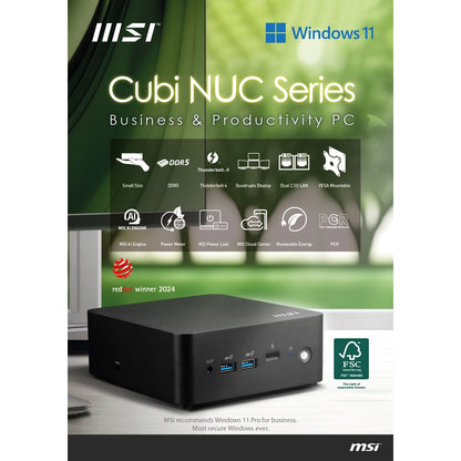 Cubi NUC 1M Intel i5 16GB 512GB WinP 3Y