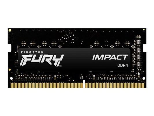 Kingston FURY Impact - DDR4 - module - 8 GB - SO-DIMM 260-pin - 3200 MHz / PC4-25600 - CL20 - 1.2 V - unbuffered - non-ECC - black - CritchCorp Retail & Wholesale