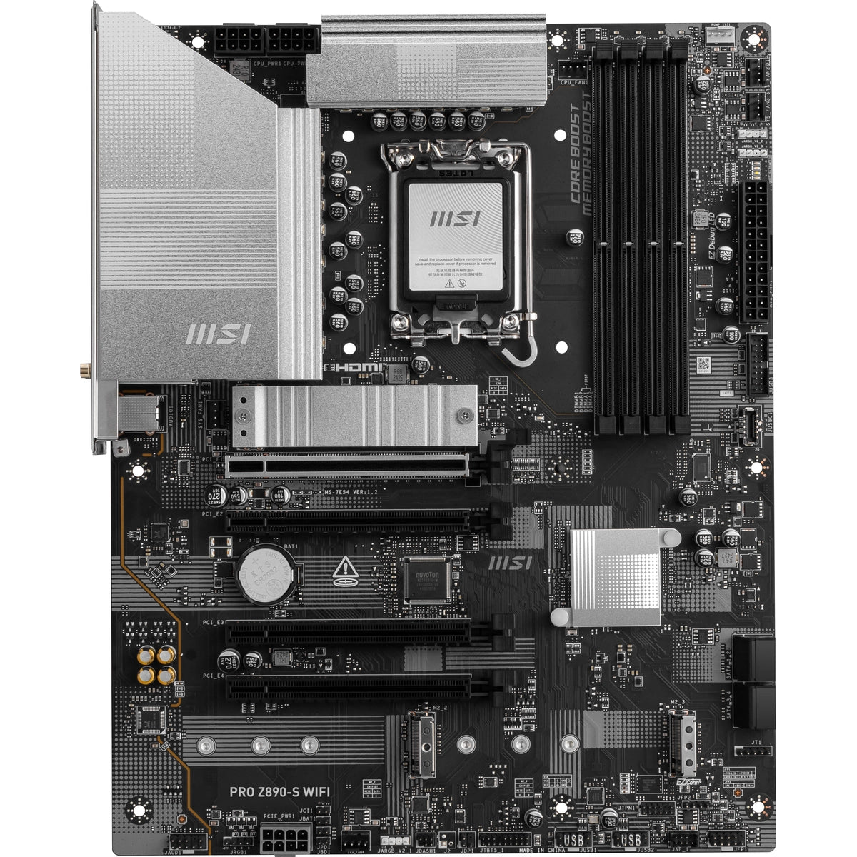 MSI computer motherboard on a white background
