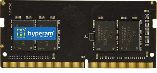Hyperam memory module with visible chips and branding on a white background