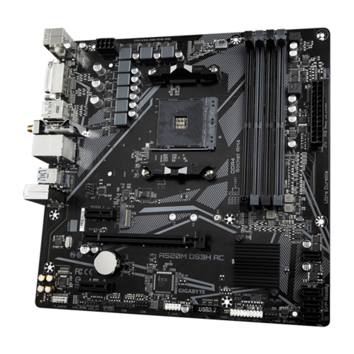 AMD Motherboard AM4 A520M DS3H AC D4 MATX