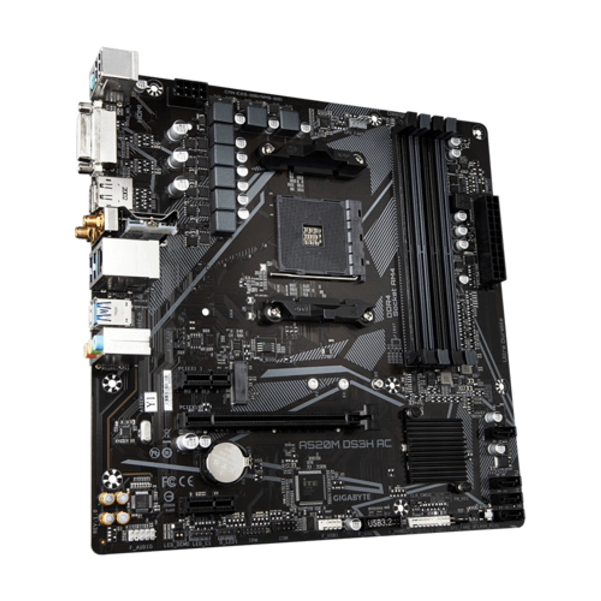 AMD Motherboard AM4 A520M DS3H AC D4 MATX