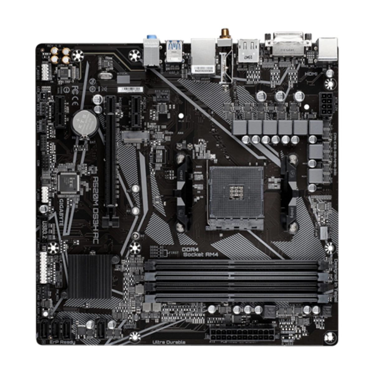 AMD Motherboard AM4 A520M DS3H AC D4 MATX
