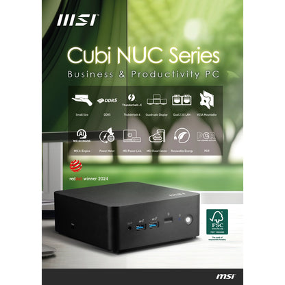 Cubi NUC 1M 14th Gen i3 100U BB