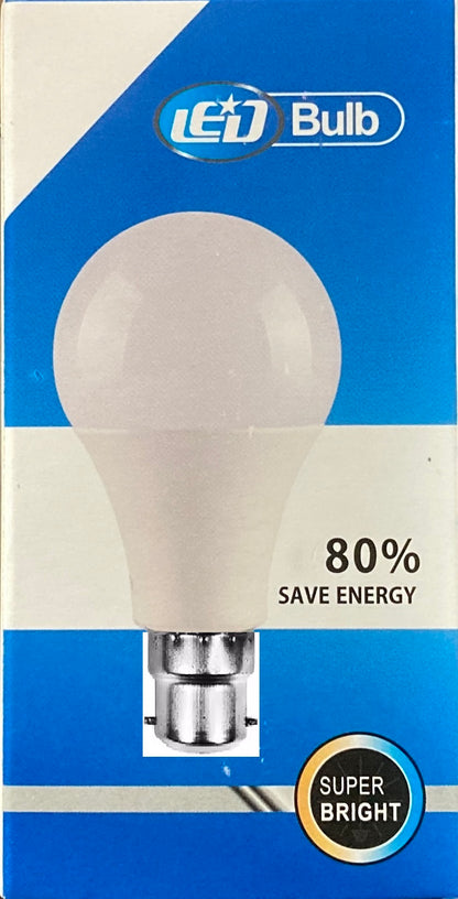 9W B22 LED Light Bulb Box Example