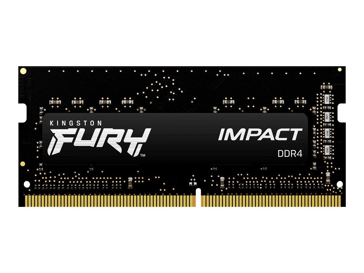 Kingston FURY Impact - DDR4 - module - 8 GB - SO-DIMM 260-pin - 3200 MHz / PC4-25600 - CL20 - 1.2 V - unbuffered - non-ECC - black - CritchCorp Retail & Wholesale