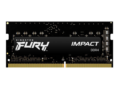 Kingston FURY Impact - DDR4 - module - 8 GB - SO-DIMM 260-pin - 3200 MHz / PC4-25600 - CL20 - 1.2 V - unbuffered - non-ECC - black - CritchCorp Retail & Wholesale