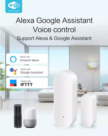 Wi-Fi Door/Window sensor that works with Alexa and Google Home Assistant smart speakers.