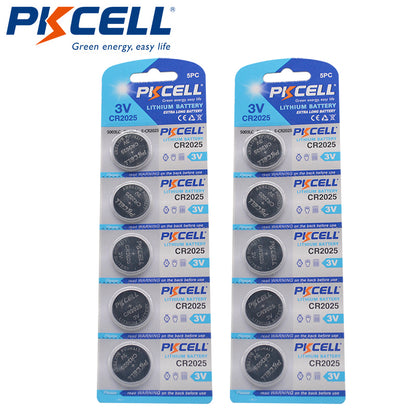 Pack of 5 x CR2025, E-CR2025, DL2025, 5003LC, 3V Coin Cell Button Battery