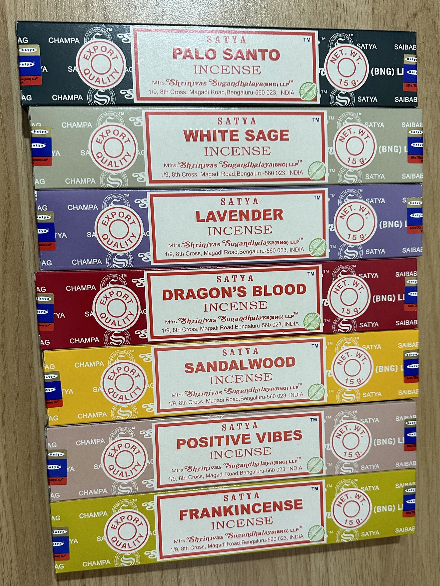 Assorted packs of Satya incense sticks