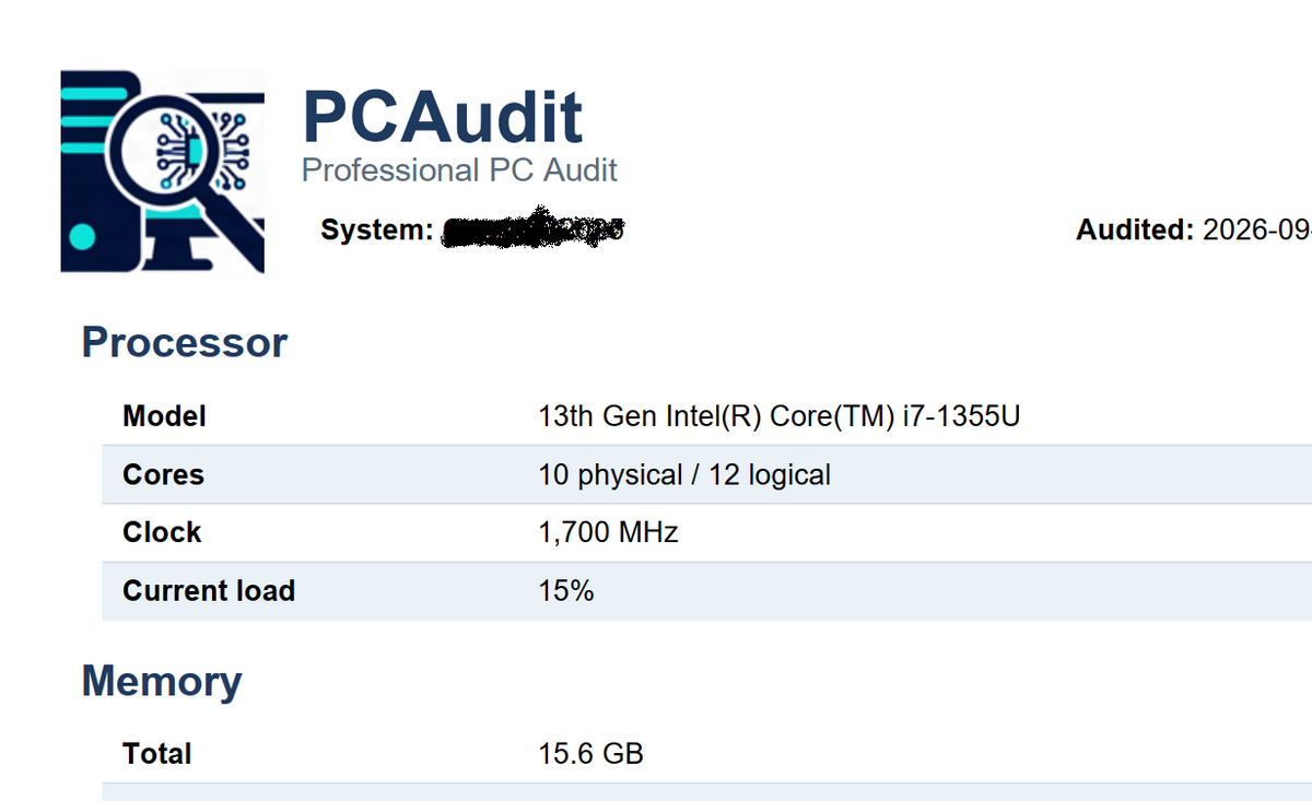 PC Audit - USB Version Works on Linux and Windows - CritchCorp Retail & Wholesale